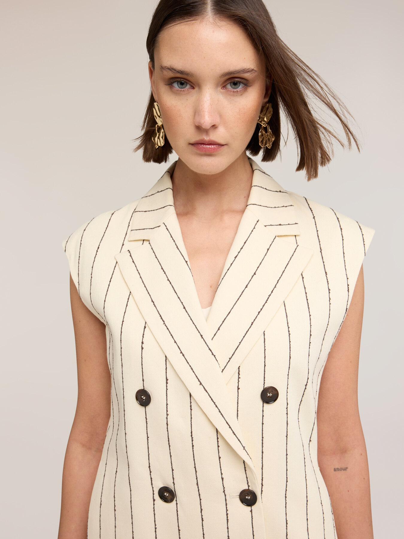 Pinstripe Vest The Tailoring Lab image number 3