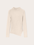 Rippstrick-Pullover mit diagonalen Rippen und asymmetrischem Saum image number 4