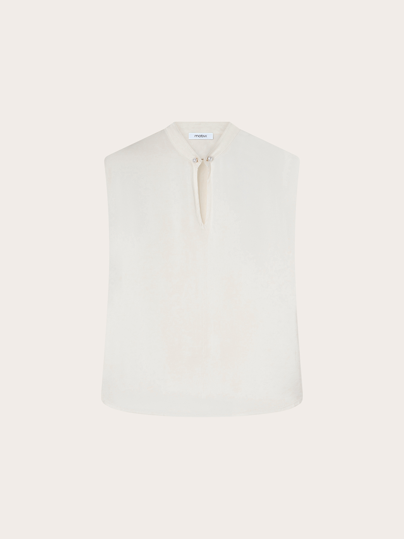 Blouse en satin avec col mao image number 4