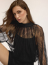 High-neck lace blouse image number 3