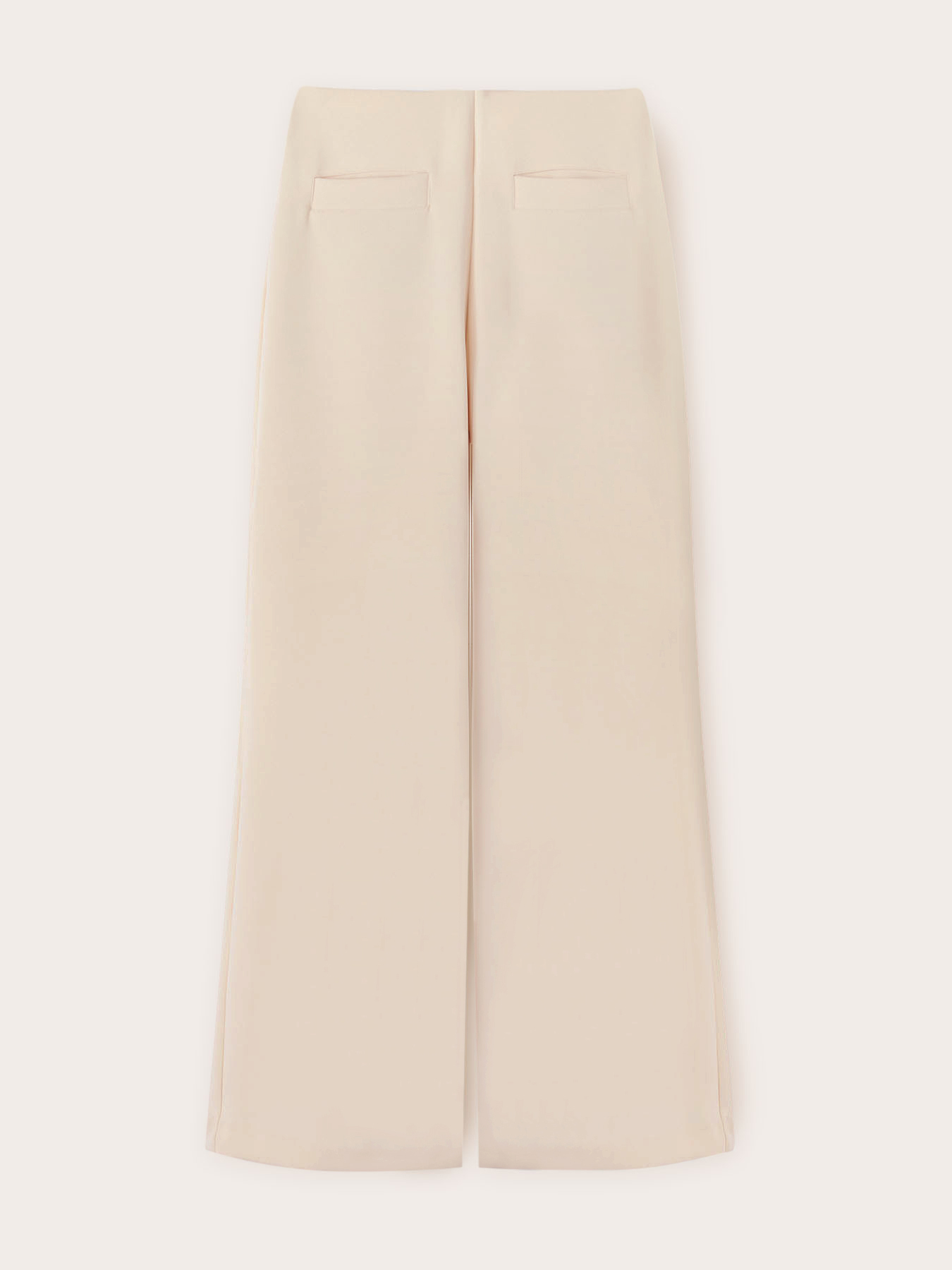 High-waisted palazzo trousers in cr&ecirc;pe fabric image number 4