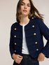 Chaqueta corta de tweed con botones joya image number 3