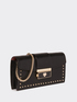 Clutch purse with studs and shoulder strap image number 1
