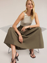 Vestito con gonna in popeline e top a righe image number 3
