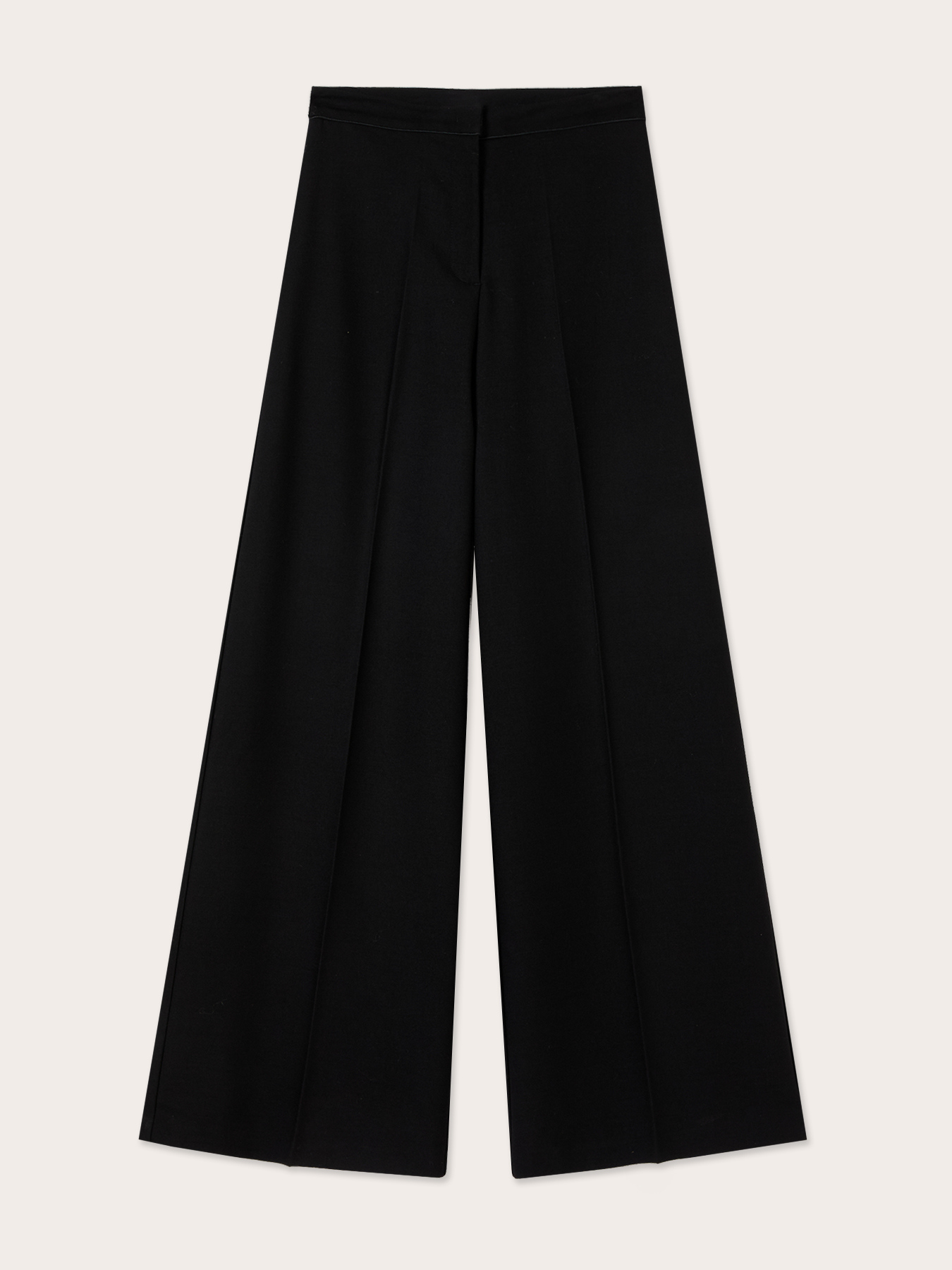 Palazzo pants in cady with satin inserts image number 4