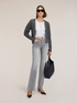 Short cardigan with lurex fan-stitch knit image number 2