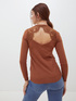 Maglia con obl&ograve; in pizzo image number 1