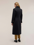 Manteau crois&eacute; en drap de laine m&eacute;lang&eacute;e image number 1