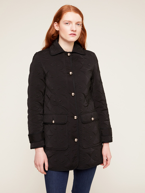Long lightweight quilted jacket