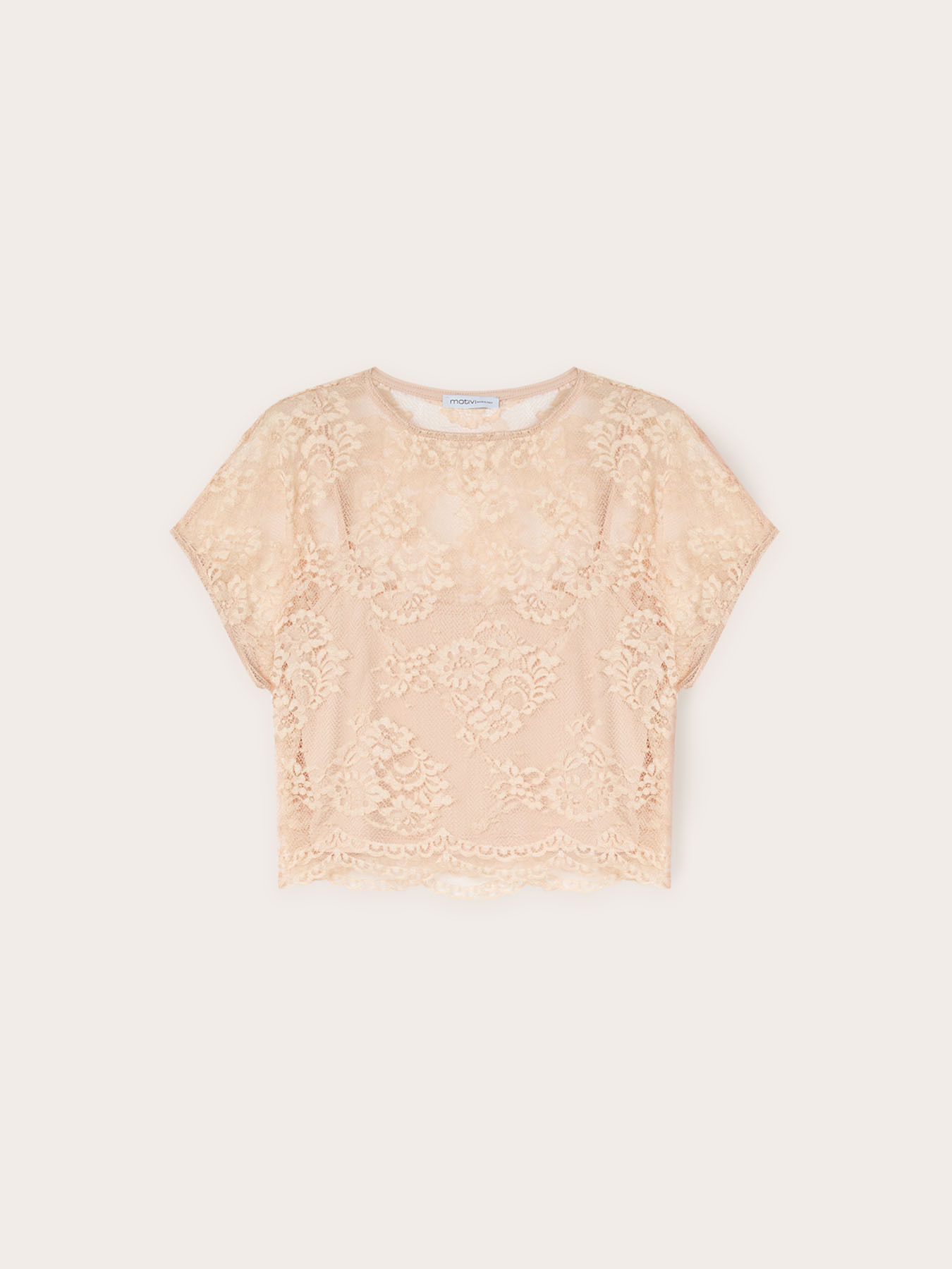 Lockere Bluse mit Spitze verarbeitet main image 1