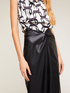 Leather-effect midiskirt with knot image number 2