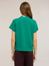 Two-material V-neck T-shirt image number 1