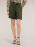 High-waisted cotton blend shorts image number 0