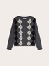 Cardigan aus Wollmischung mit Argyle-Muster image number 4