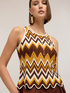 Top tricotat cu model chevron image number 3