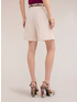 High-waisted poplin shorts with belt image number 1