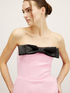 Vestido corto bustier con maxi lazo image number 2