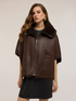 Oversized shearling coat with zip and pockets image number 2