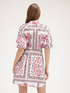 Foulard-patterned flared short dress image number 1