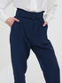 Solid colour paper bag trousers image number 2