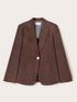 Linen blend blazer image number 4