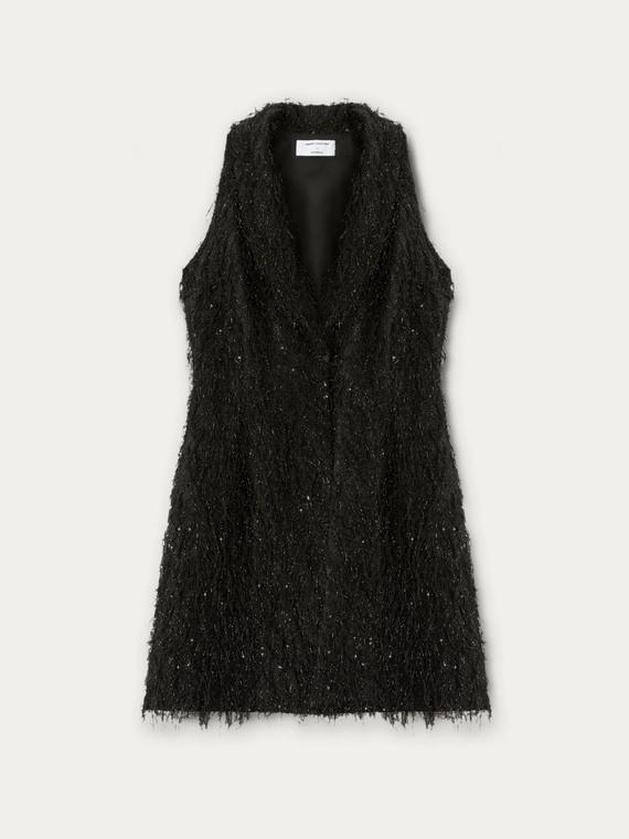 Robe gilet effet plumes Smart Couture