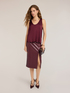 Viscose satin top with deep neckline image number 2