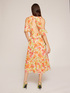 Floral patterned dress with flounces image number 1