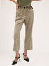 Pinstriped kick flare trousers image number 0