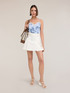 Pleated mini skirt with buttons image number 2