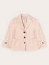 Three-quarter sleeve cotton blend jacket image number 4