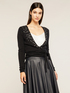 Cardigan incrociato con strass image number 0