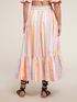 Long skirt with striped ruffle image number 1