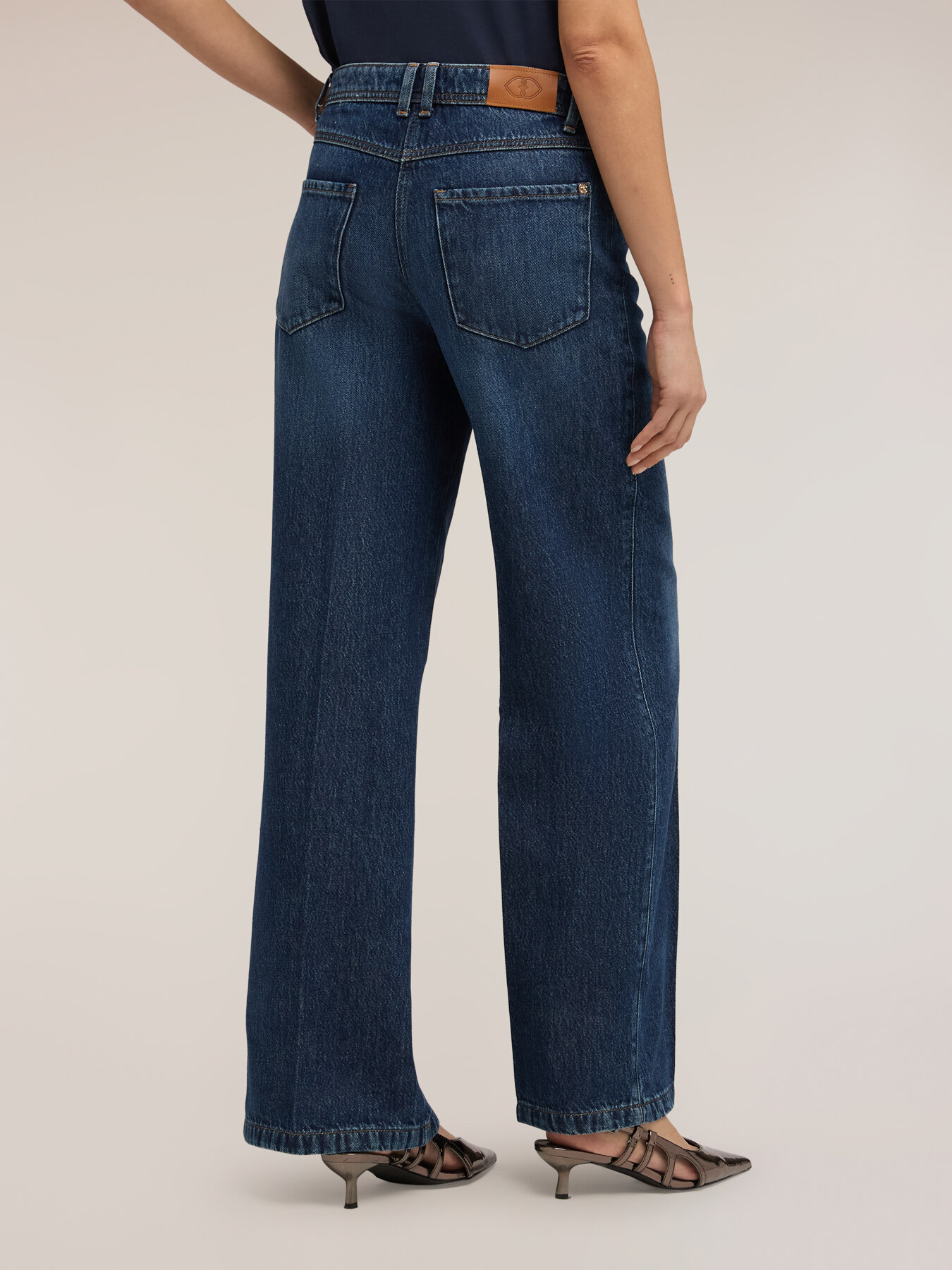 Palazzo-Jeans in weiter Passform aus Lyocell-Mischung image number 1