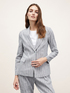 Single-breasted jacket in lurex pinstripe linen image number 0