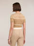 Striped lurex blend sweater image number 1