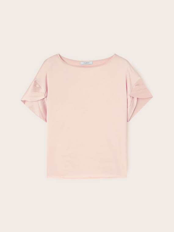 Blusa con mangas de p&eacute;talo