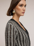 Kurzer durchbrochener Cardigan aus Lurex-Mischung image number 3