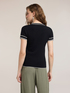Glatter Viskose-Strickpullover mit kontrastierenden Kanten image number 1