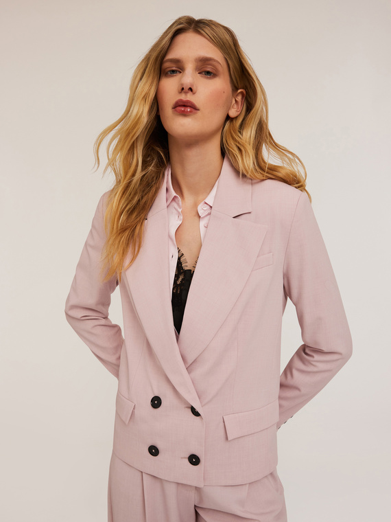 Zweireihige Jacke aus Polyviskose