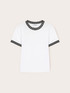 T-shirt avec bordures en maille image number 4