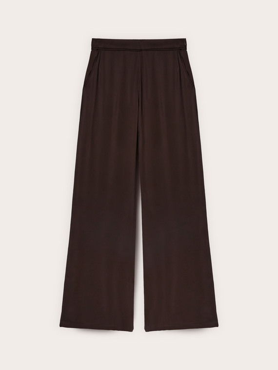 Palazzo-Hose aus Viskose-Satin