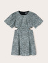 Short animal pattern dress with cut-out detail image number 4