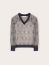 Maglia fantasia geometrica con top image number 4