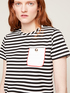 Striped boxy T-shirt with pocket image number 2