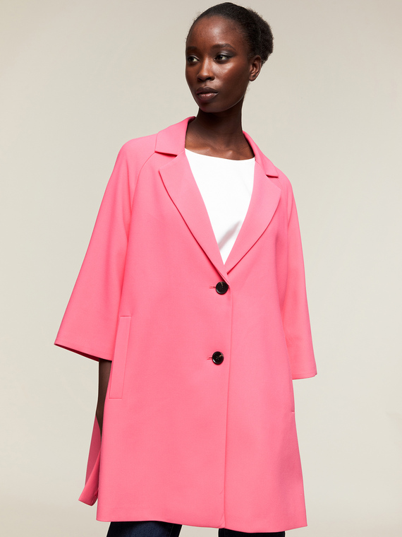 Oversized coat in poly viscose