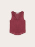 Striped devor&eacute; satin blouse image number 4