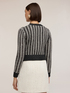 Cropped perforated mixed lurex cardigan image number 2