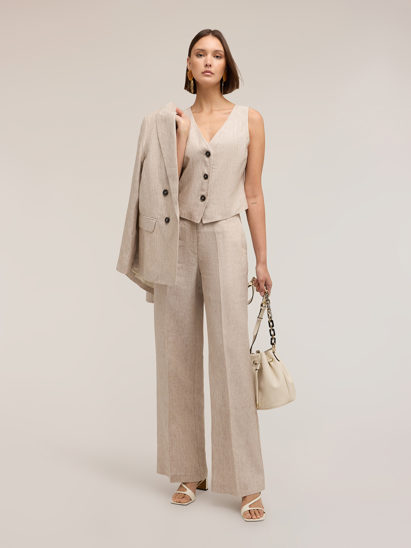 Linen palazzo pants image number 2