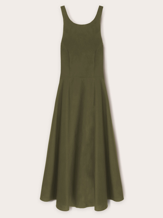 Long dress with crossover back